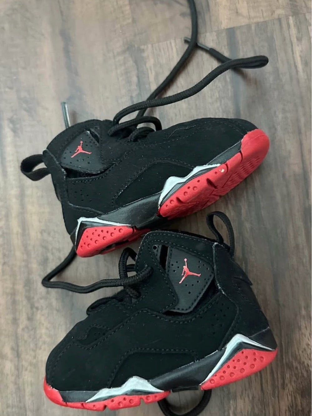 Jordan Kids Black and Red High-Top Sneakers